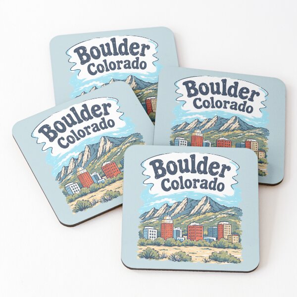 Item preview, Boulder Colorado Colorful City Landscape designed and sold by HowToCanadian.