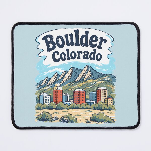 Item preview, Boulder Colorado Colorful City Landscape designed and sold by HowToCanadian.