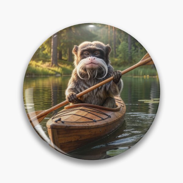 Item preview, Emperor Tamarin Monkey Floats a Minnesota Lake designed and sold by Tridentulus.