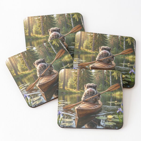Item preview, Emperor Tamarin Monkey Floats a Minnesota Lake designed and sold by Tridentulus.