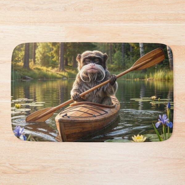 Item preview, Emperor Tamarin Monkey Floats a Minnesota Lake designed and sold by Tridentulus.