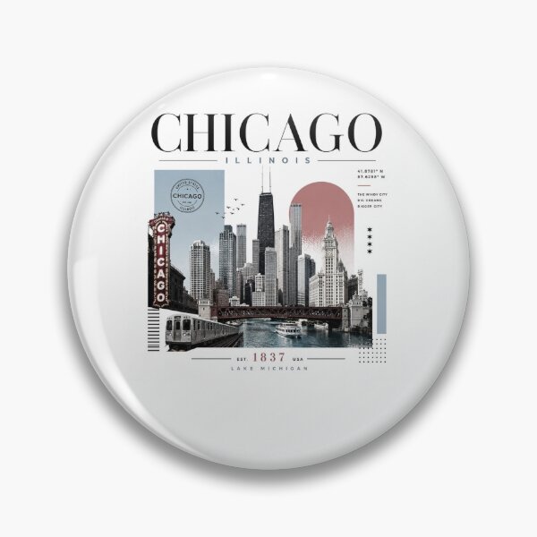 Item preview, Chicago Illinois Vintage Travel Poster | Chicago Skyline Retro Graphic Design designed and sold by layalistoresa.