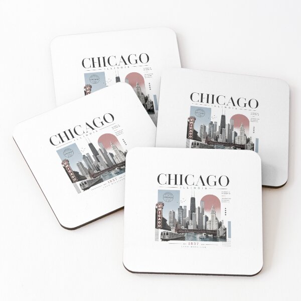 Item preview, Chicago Illinois Vintage Travel Poster | Chicago Skyline Retro Graphic Design designed and sold by layalistoresa.