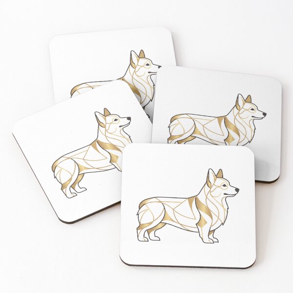 Item preview, Art Deco Corgi Mascot designed and sold by Modern Mascot Archive.