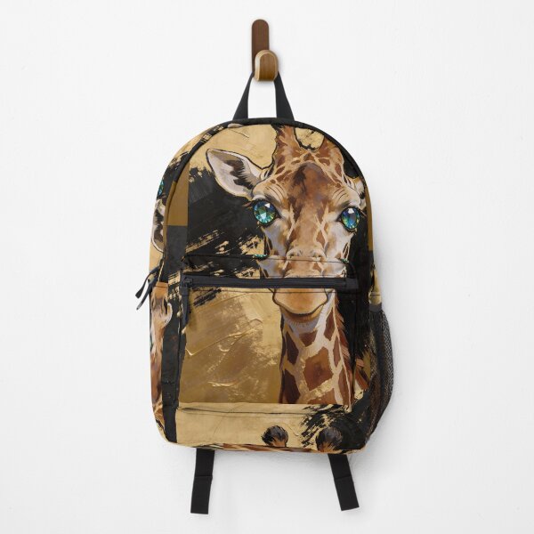 Item preview, Masai Emerald — Majestic Giraffe and Gold Portrait designed and sold by IsabellaBorduasArt.