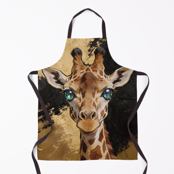 Item preview, Masai Emerald — Majestic Giraffe and Gold Portrait designed and sold by IsabellaBorduasArt.