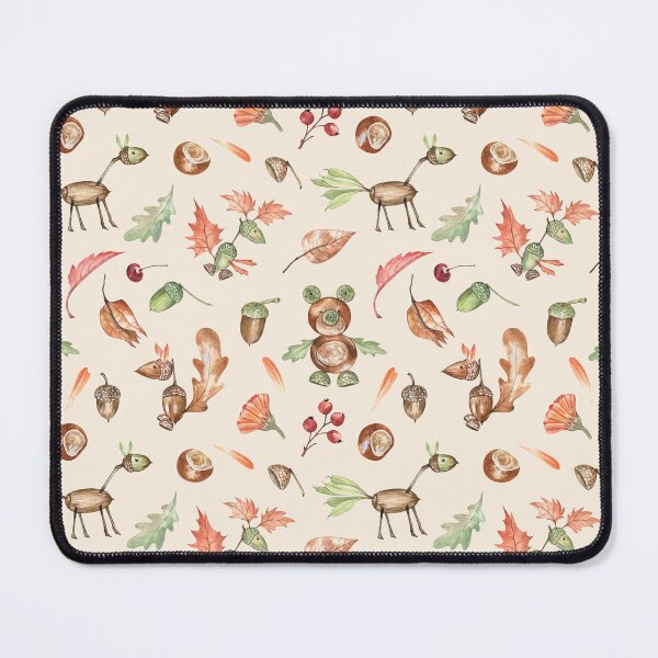 Item preview, Cute Autumn Animals Pattern on Pastel-Orange designed and sold by Flowersforbear.