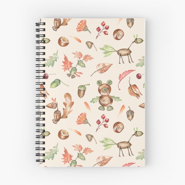 Item preview, Cute Autumn Animals Pattern on Pastel-Orange designed and sold by Flowersforbear.