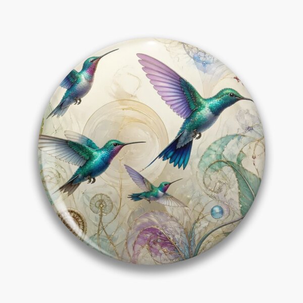 Item preview, Iridescent Hummingbirds in Ethereal Floral Fantasy designed and sold by Pioneer Spirit Market.