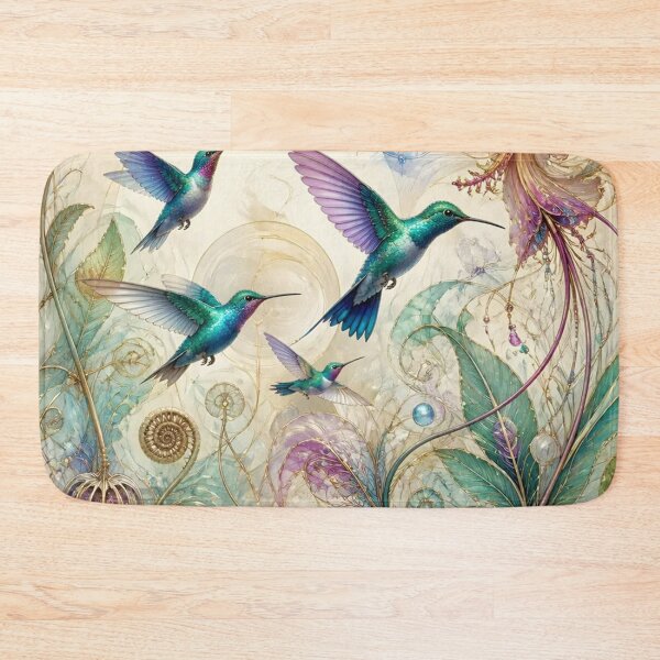 Item preview, Iridescent Hummingbirds in Ethereal Floral Fantasy designed and sold by Pioneer Spirit Market.