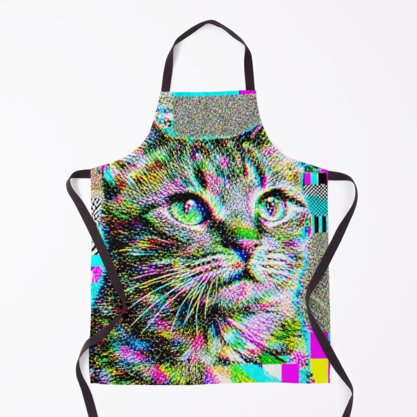 Item preview, Adversarial Glitch Cat AI Camouflage Cyberpunk Pixel Art designed and sold by AnnSign.