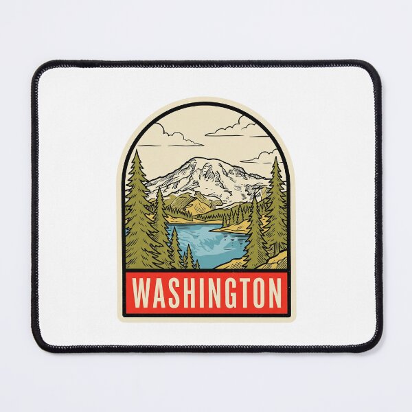 Item preview, Retro Washington Mount Rainier National Park Vintage Travel Badge designed and sold by Paper Drip.