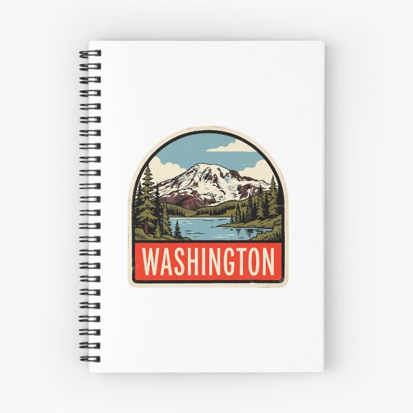 Item preview, Retro Washington Mount Rainier National Park Vintage Travel Badge designed and sold by Paper Drip.