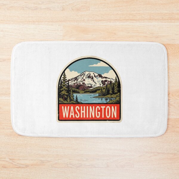 Item preview, Retro Washington Mount Rainier National Park Vintage Travel Badge designed and sold by Paper Drip.