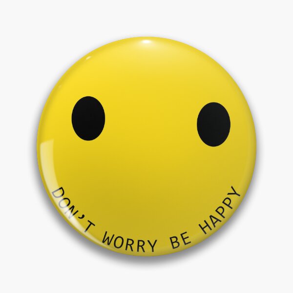 Item preview, Don't Worry Be Happy Smiley Face Yellow Black Eyes Sticker  designed and sold by Rolographics1.