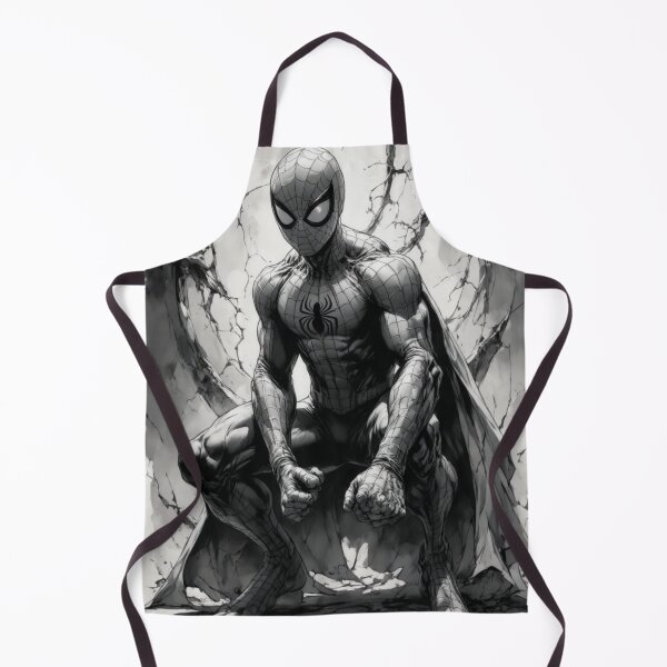 Item preview, Retro Monochrome Web-Slinger Ink Sketch Poster designed and sold by CodellCreations.