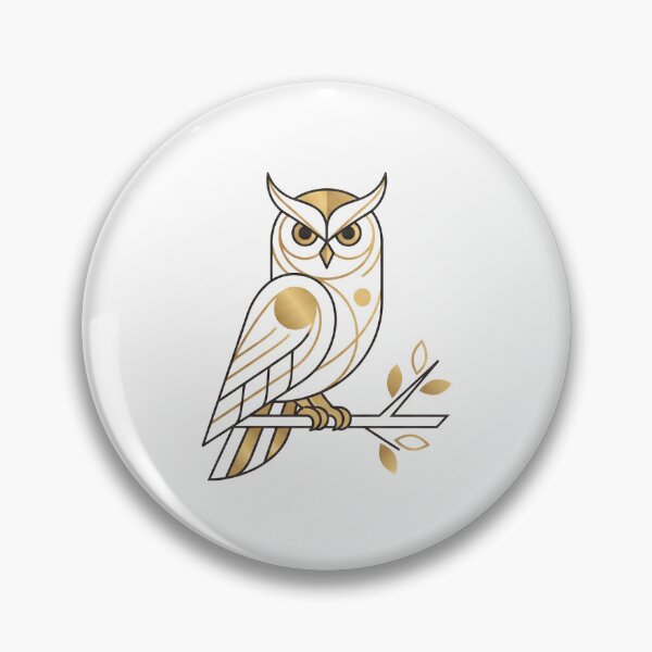 Item preview, Art Deco Owl Mascot designed and sold by Modern Mascot Archive.