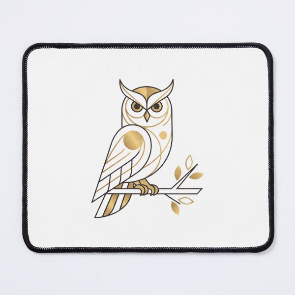 Item preview, Art Deco Owl Mascot designed and sold by Modern Mascot Archive.
