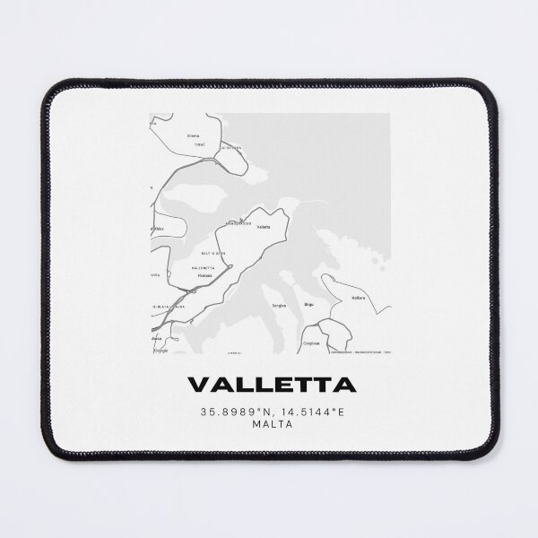 Item preview, Valletta Map Print | Minimalist Street Map of Valletta, Malta designed and sold by RM-Journey.