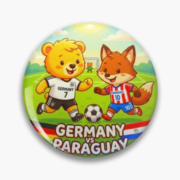Item preview, Germany vs Paraguay Soccer Sticker designed and sold by ExploreAura Studio.