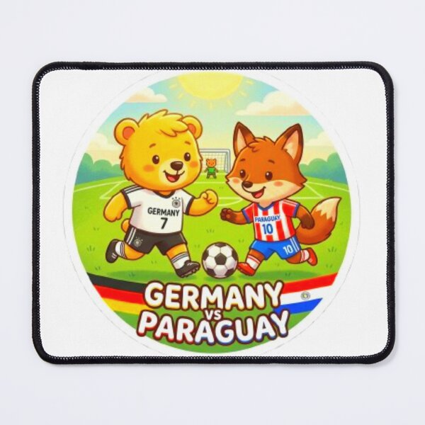 Item preview, Germany vs Paraguay Soccer Sticker designed and sold by ExploreAura Studio.