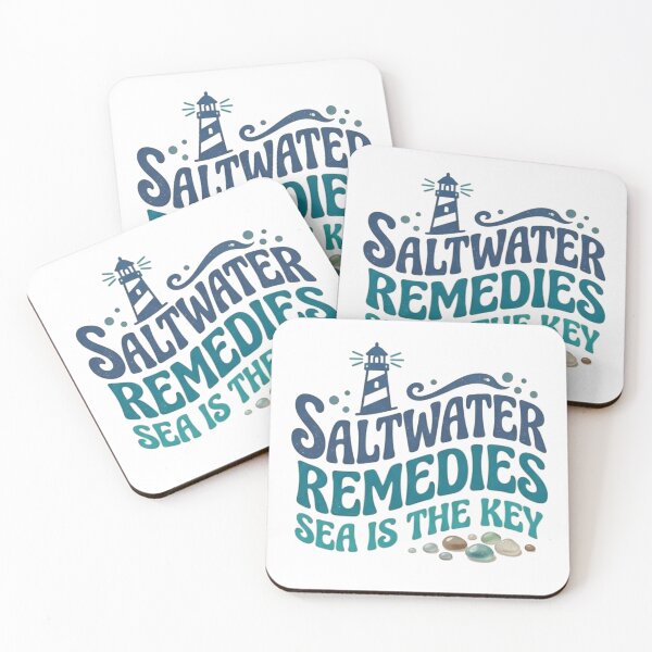 Item preview, Saltwater Sea Is the Key Coastal Beach Design designed and sold by Mialunaa.