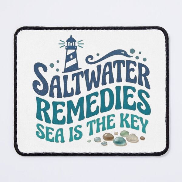 Item preview, Saltwater Sea Is the Key Coastal Beach Design designed and sold by Mialunaa.