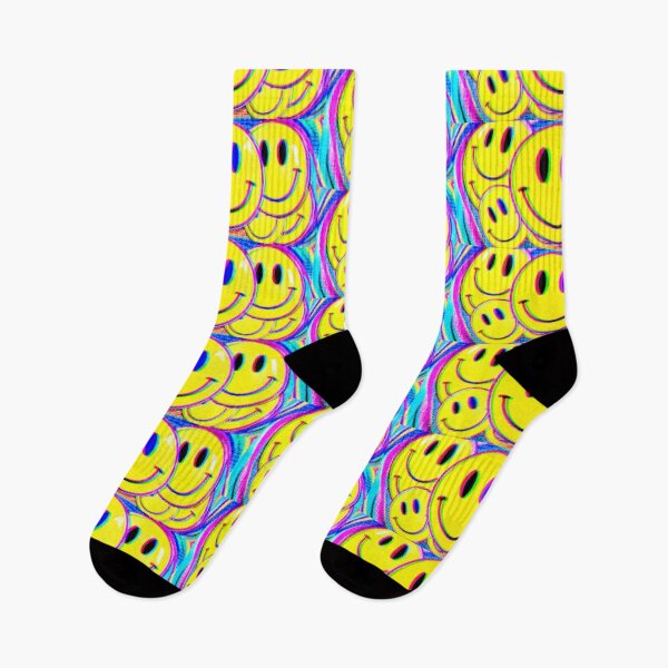 Item preview, Adversarial Glitch Smiley AI Cyberpunk Happy Face Artwork designed and sold by AnnSign.