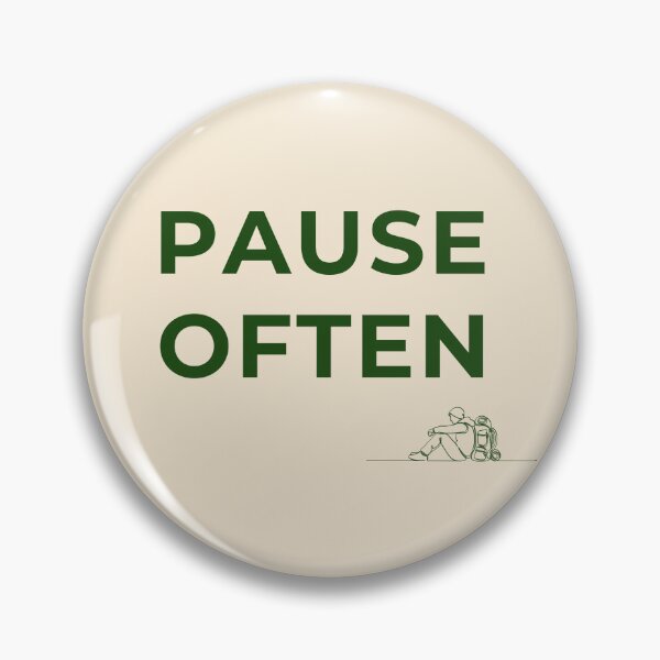 Item preview, Pause Often Hand Drawn Hiker Resting designed and sold by Digital-Thought.