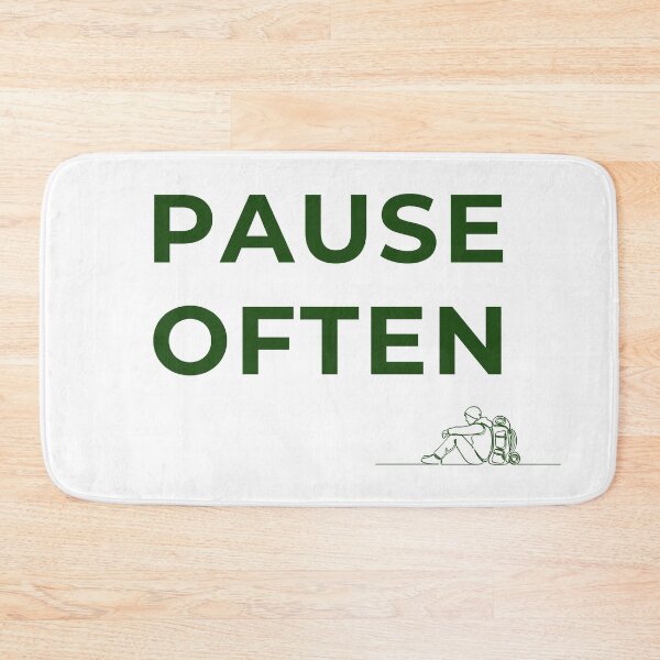 Item preview, Pause Often Hand Drawn Hiker Resting designed and sold by Digital-Thought.