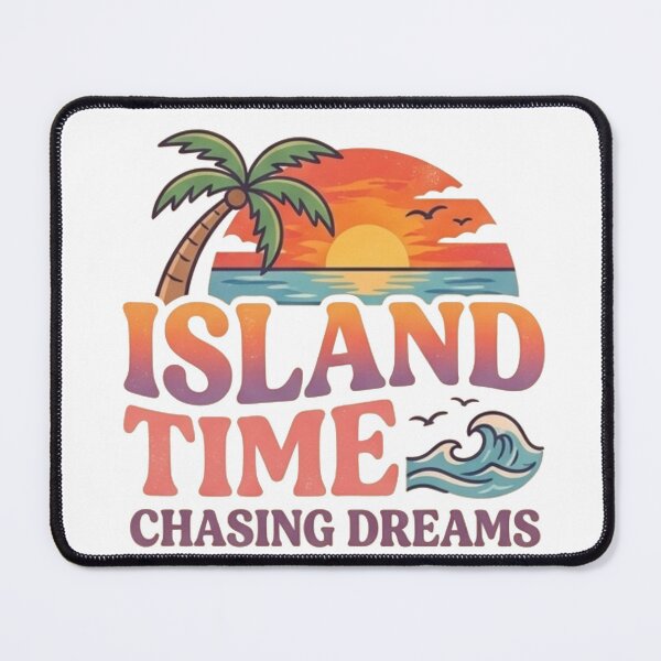 Item preview, Island Time Chasing Dreams Tropical Beach Design designed and sold by Mialunaa.