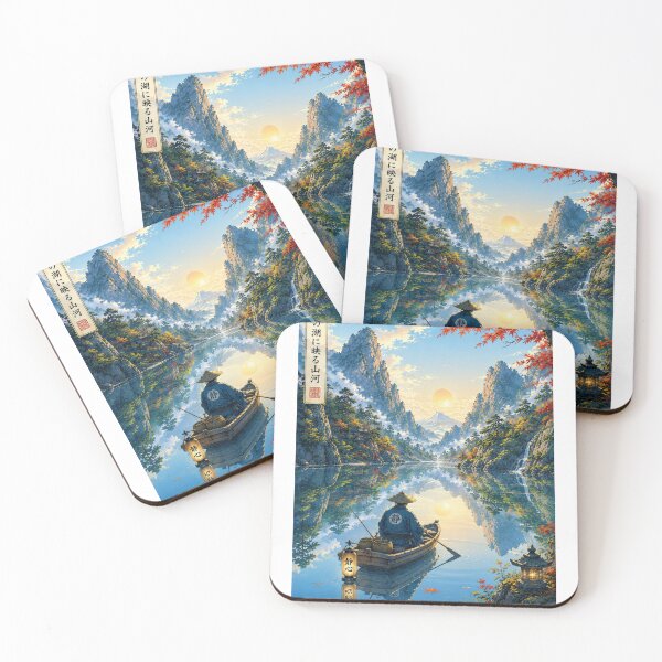 Item preview, Serene Mirror Lake – Japanese Ukiyo-e Landscape Wall Art designed and sold by Substance_life.