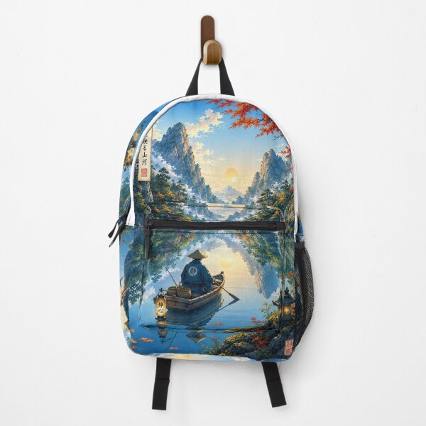 Item preview, Serene Mirror Lake – Japanese Ukiyo-e Landscape Wall Art designed and sold by Substance_life.