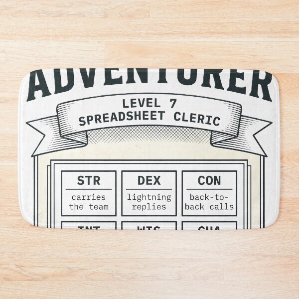 Item preview, Cubicle Adventurer RPG Character Sheet Humor designed and sold by WholeLifePress.