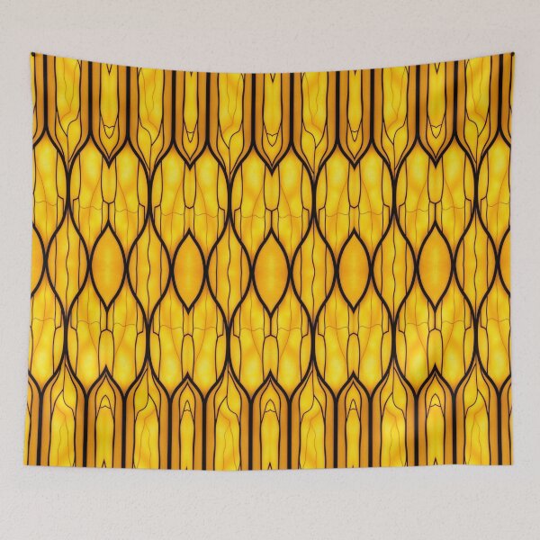 Item preview, Golden Stained Glass Pattern | Art Deco Geometric Seamless Design designed and sold by Sachie's Studio.