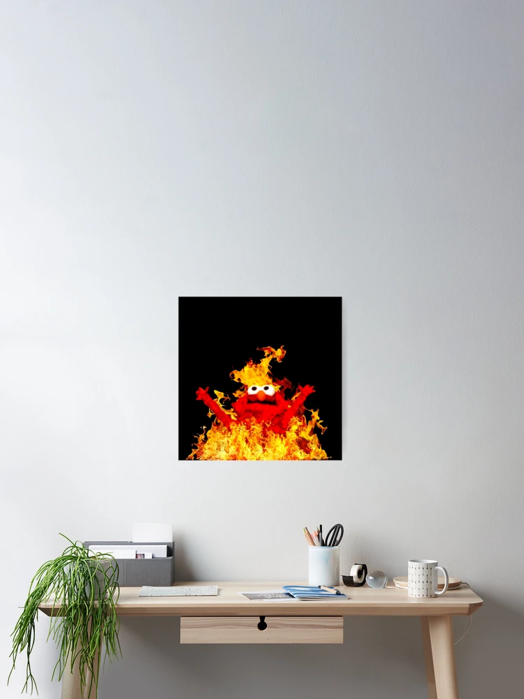 Thumbnail 2 of 3, Poster, Fiery Devil Monster Sticker hellmo designed and sold by ExploreAura Studio.