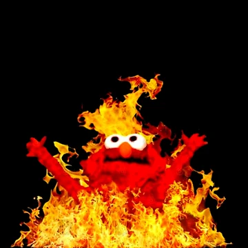 Artwork thumbnail, Fiery Devil Monster Sticker hellmo by ExploreAura Studio
