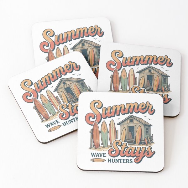 Item preview, Summer Stays – Wave Hunters Surf Beach Summer Vibes designed and sold by Mialunaa.