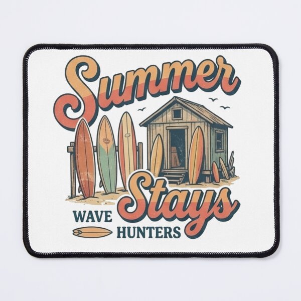 Item preview, Summer Stays – Wave Hunters Surf Beach Summer Vibes designed and sold by Mialunaa.