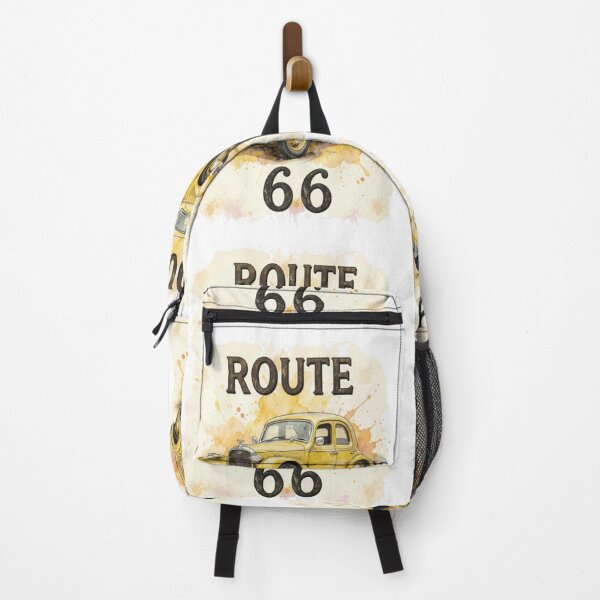Item preview, Route 66 Vintage Classic Car sticker| Retro American Road Trip Watercolor Design designed and sold by DigiArt8Design.