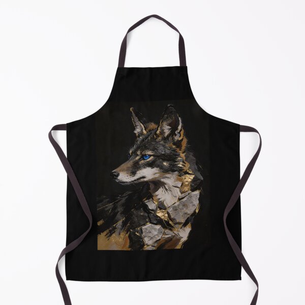 Item preview, The Golden Stone Coyote — Mineral and Gold Portrait designed and sold by IsabellaBorduasArt.