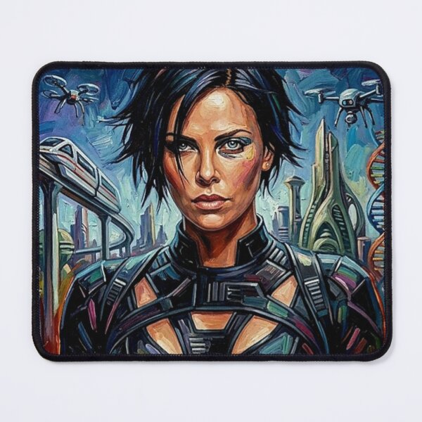 Item preview, Aeon Flux Retro Sci-Fi Cyberpunk Action Tribute Art Movie Poster designed and sold by Art's Diner.