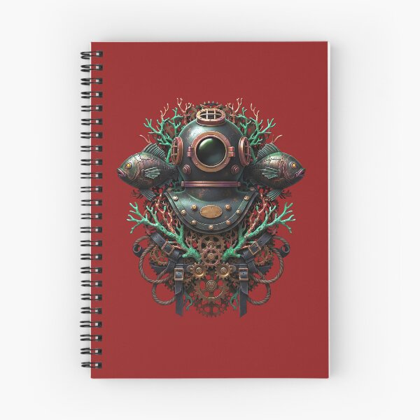 Item preview, Abyssal Engineer — Steampunk Diving Helmet Crest with Clockwork Koi designed and sold by The Visual Syllabus.