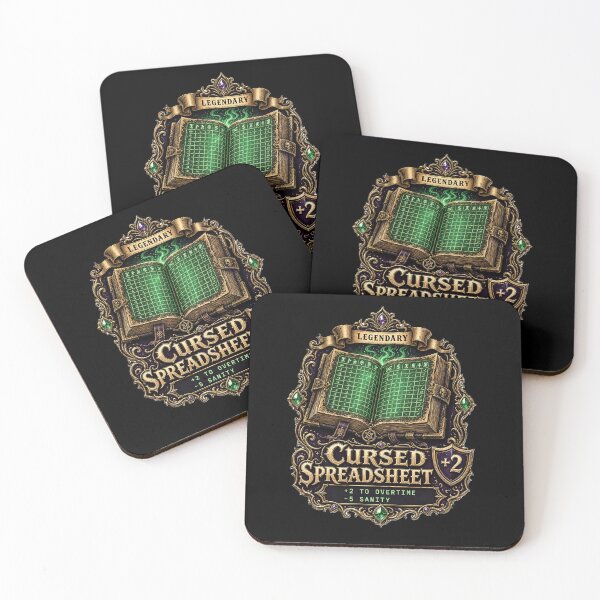 Item preview, Cursed Spreadsheet Legendary Item Office Humor designed and sold by WholeLifePress.