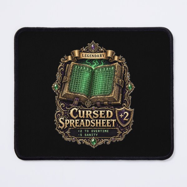 Item preview, Cursed Spreadsheet Legendary Item Office Humor designed and sold by WholeLifePress.