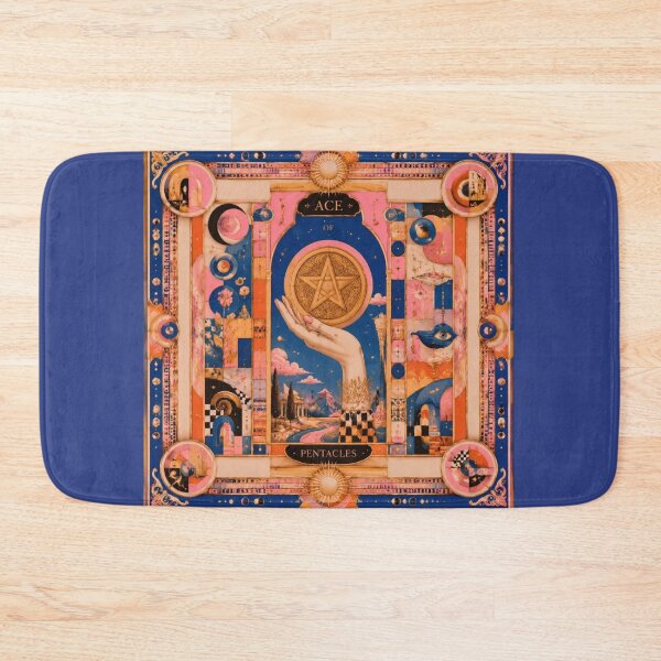 Item preview, Ace of Pentacles - Surrealist Art in Rose and Gold | Manifestation & Abundance designed and sold by Natalia-Vlad.