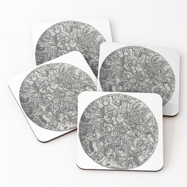 Item preview, Complex Doodle Universe of Whimsical Faces designed and sold by MayReePeBa.