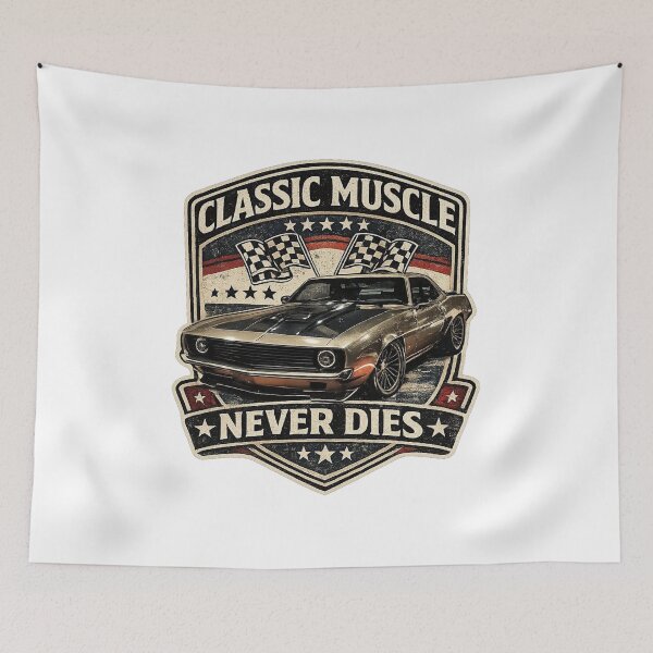 Item preview, Classic Muscle Never Dies | Vintage American Muscle Car designed and sold by UrbanPrintVibes.