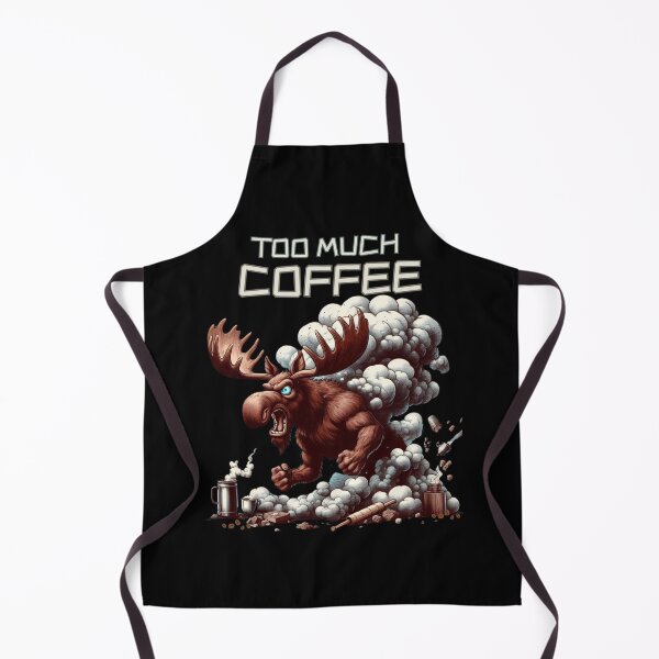 Item preview, Too Much Coffee - Angry Moose Funny Coffee Lover Design designed and sold by PatykArt.