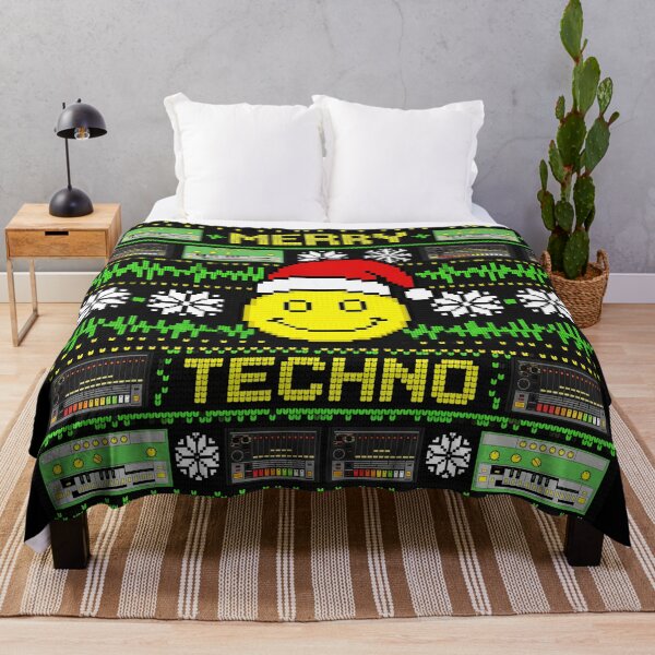 Item preview, Merry Techno Acid House Rave Christmas Sweater designed and sold by SPAZE-Typo.
